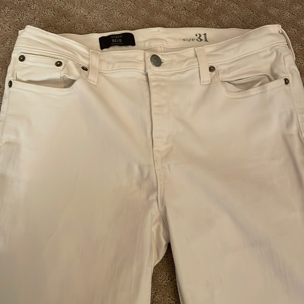 Jcrew Reid White Denim Jeans 31T